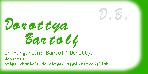dorottya bartolf business card